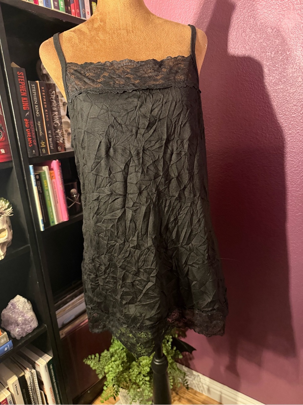 Y2K Maurice’s Black Lace-Trim camisole